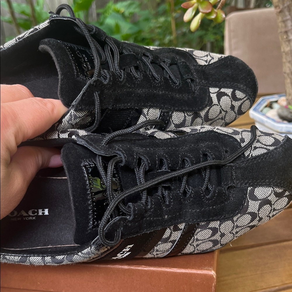 Coach Women's Logo Mesh Lace-Up Sneakers - Black. Authentic. - Picture 7 of 14